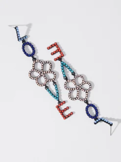 PARFOIS Pendientes Letras Abalorios Multicor Clearance