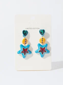 PARFOIS Pendientes Maxi Fantasía Multicor Store