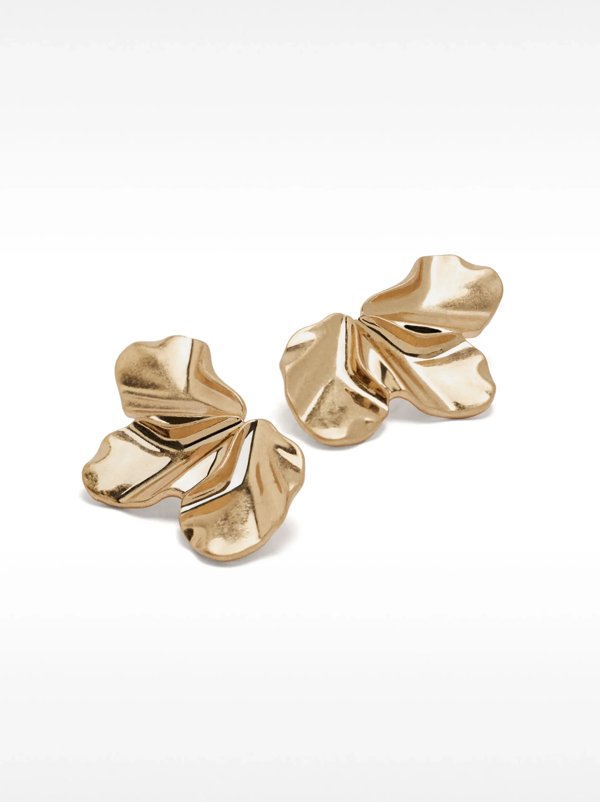 PARFOIS Pendientes Medianos Flor Dorado Online