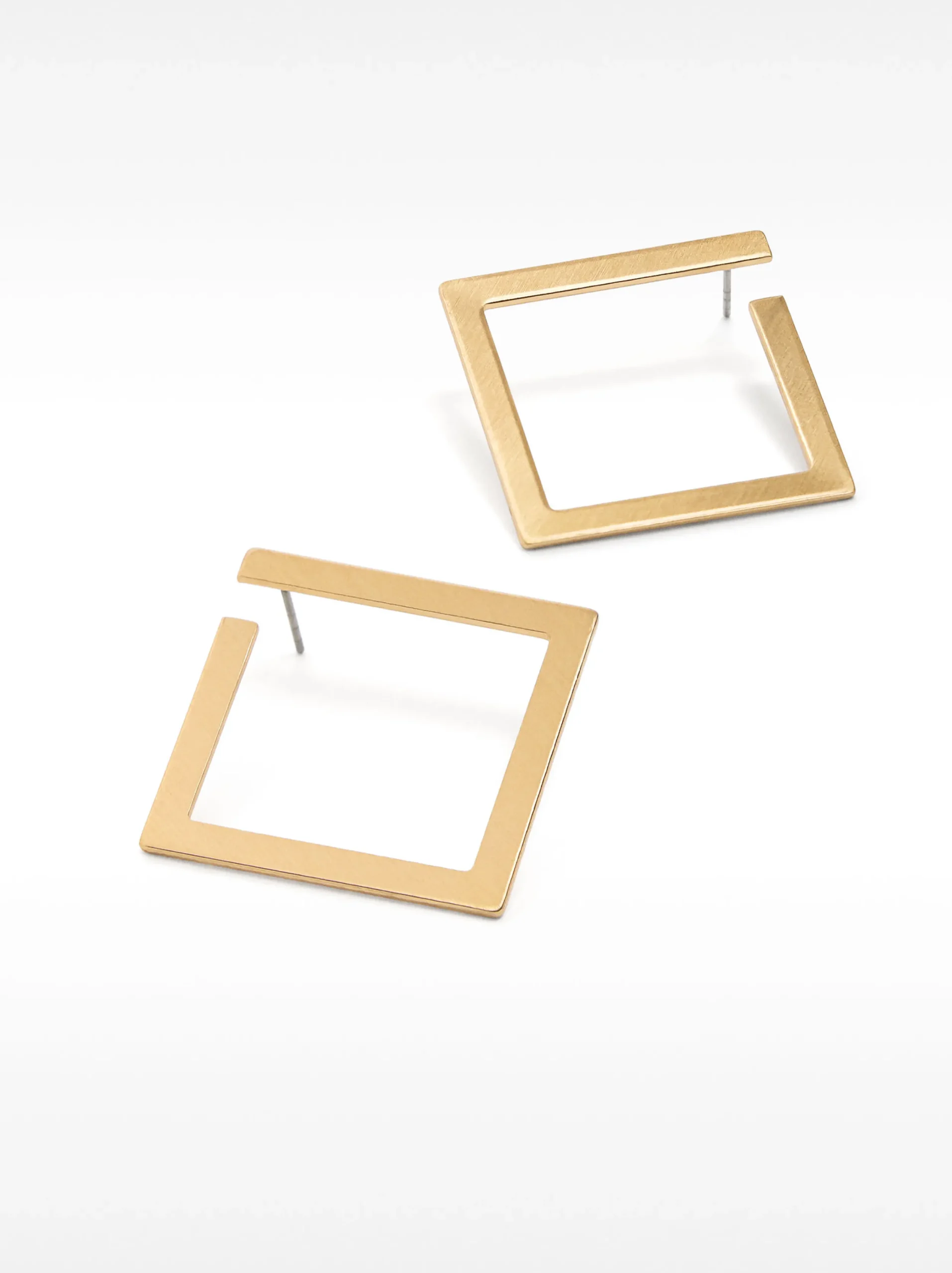 PARFOIS Pendientes Medianos Rombo Dorado Outlet