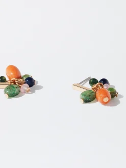 PARFOIS Pendientes Multicolor Con Piedra Multicor Best Sale