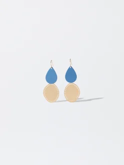 PARFOIS Pendientes Multicolor Con Acrílico Azul Best