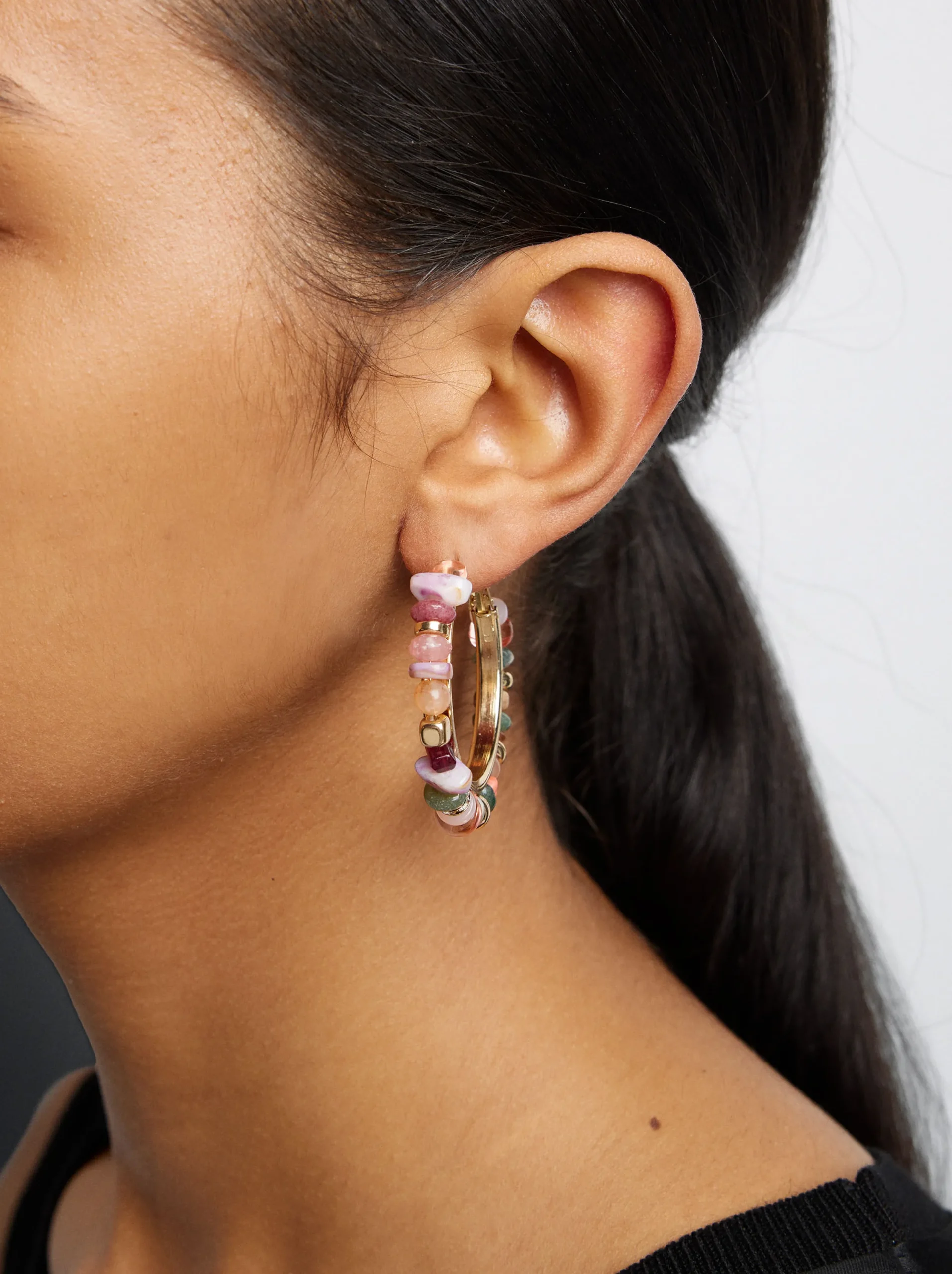 PARFOIS Pendientes Multicolor Con Piedra Multicor Best