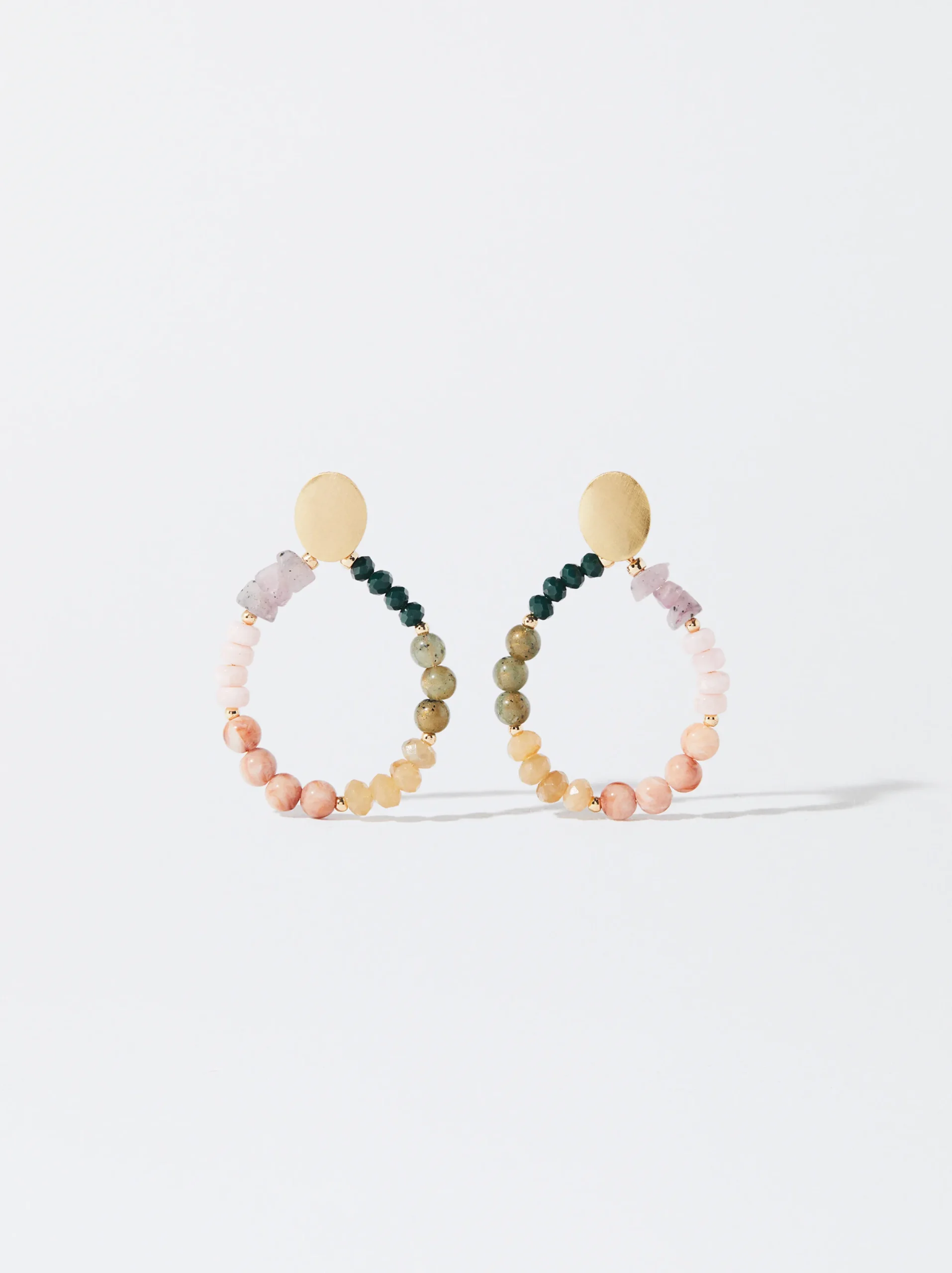 PARFOIS Pendientes Multicolor Con Piedra Multicor Cheap