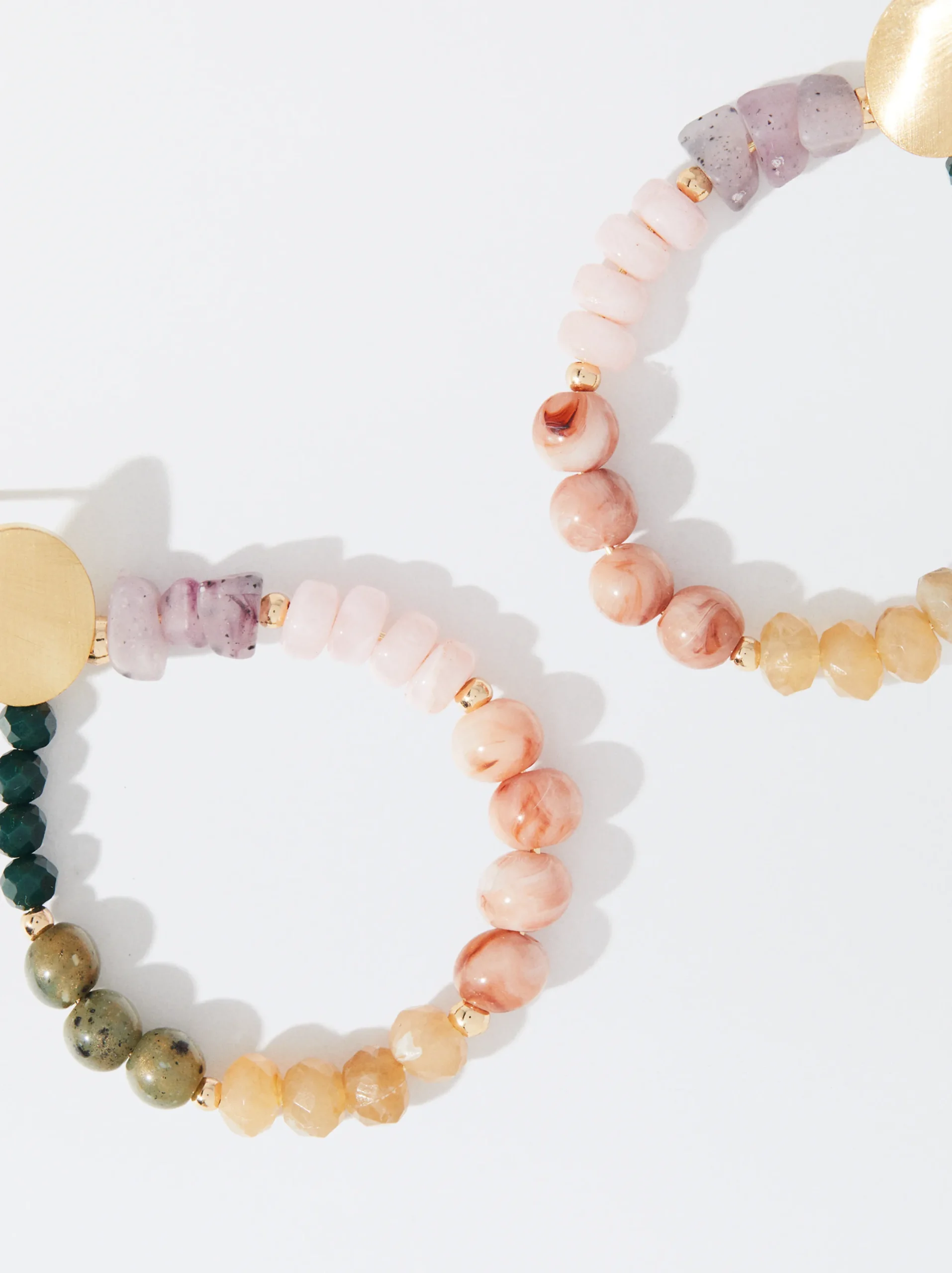 PARFOIS Pendientes Multicolor Con Piedra Multicor Cheap