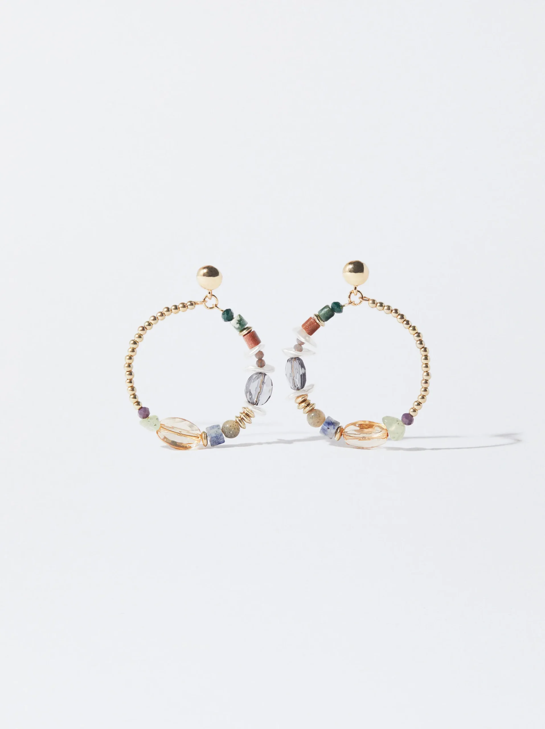 PARFOIS Pendientes Multicolor Con Piedra Multicor Cheap