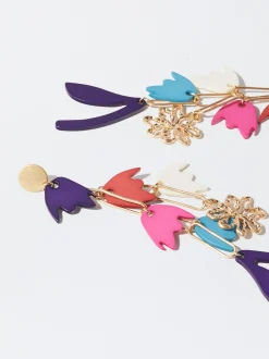 PARFOIS Pendientes Multicolor Con Acrílico Multicor Cheap