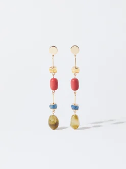 PARFOIS Pendientes Multicolor Con Piedra Multicor Best Sale