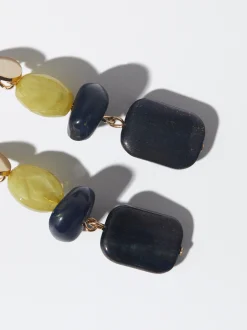 PARFOIS Pendientes Piedra Natural Multicor Best Sale