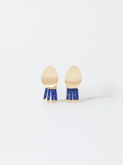 PARFOIS Pendientes Piedra Natural Azul Discount