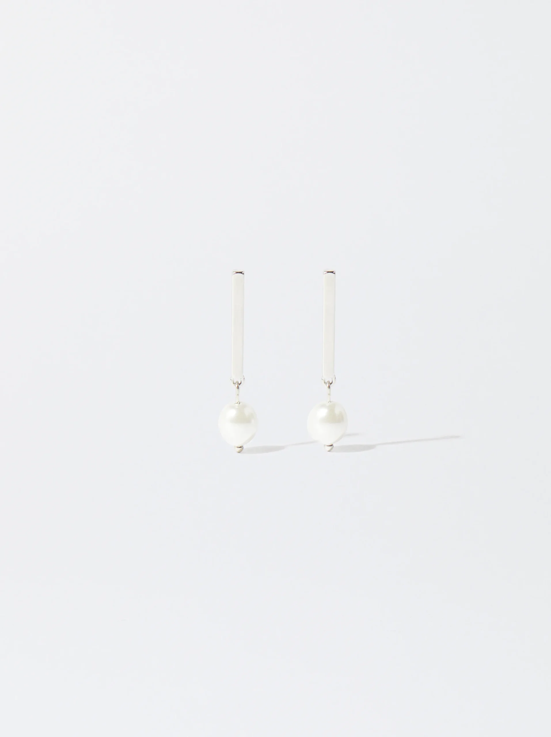PARFOIS Pendientes s Con Perla Plateado Outlet
