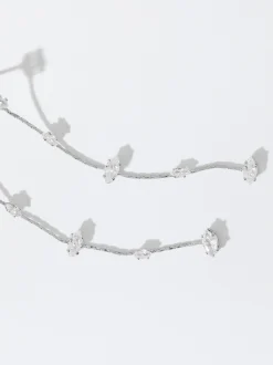 PARFOIS Pendientes s Con Circonitas Plateado Best Sale