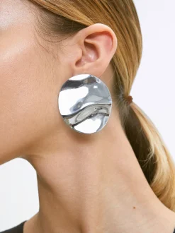 PARFOIS Pendientes s Con Relieve Plateado Store