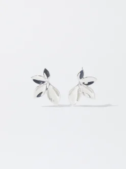 PARFOIS Pendientes s De Flor Plateado Sale