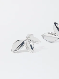PARFOIS Pendientes s De Flor Plateado Sale