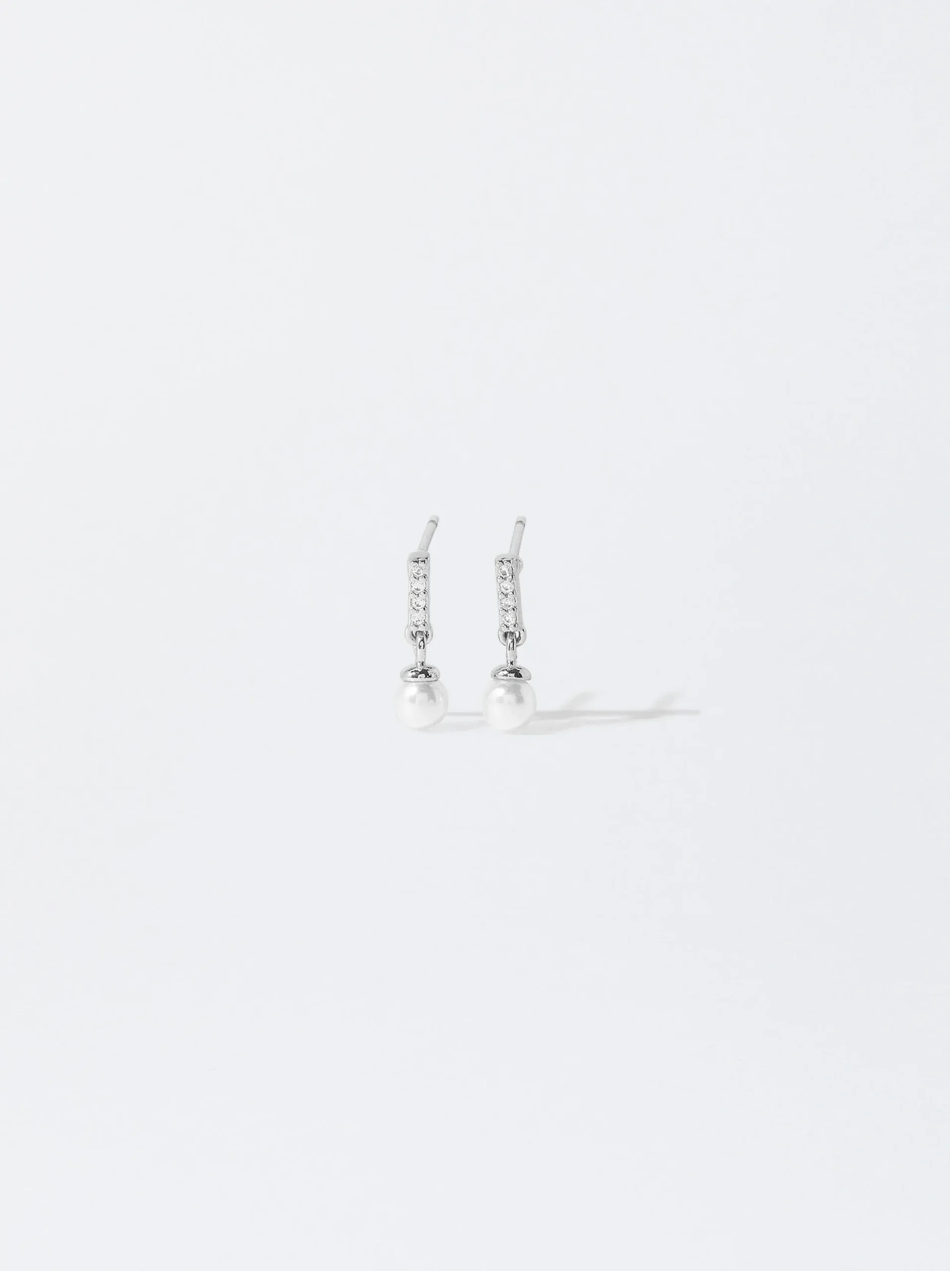 PARFOIS Pendientes s Perlas Plateado Fashion