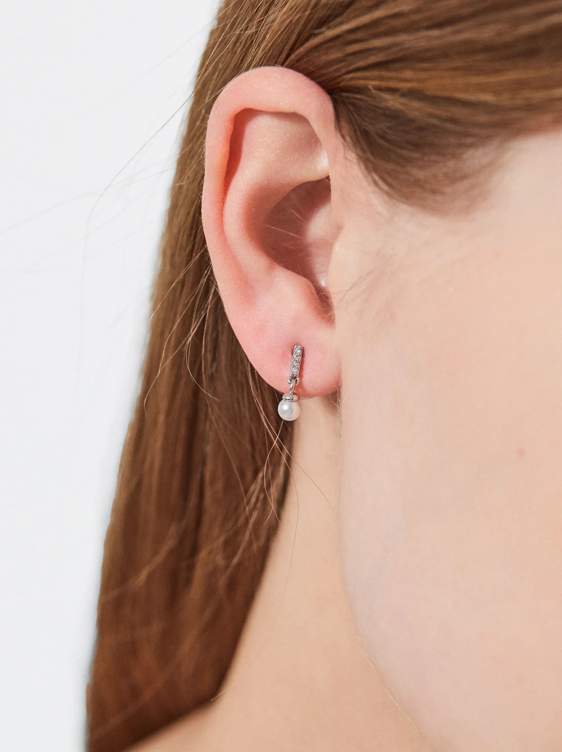 PARFOIS Pendientes s Perlas Plateado Fashion