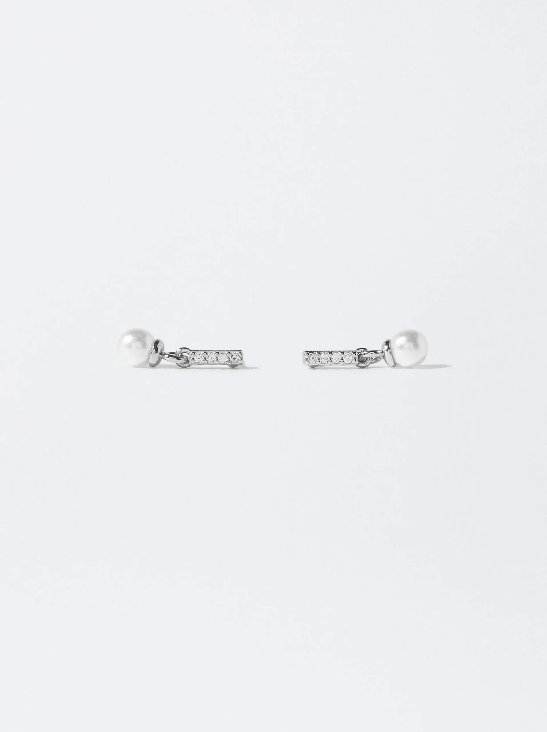PARFOIS Pendientes s Perlas Plateado Fashion