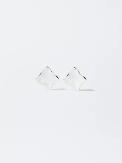 PARFOIS Pendientes s Relieve Plateado Fashion