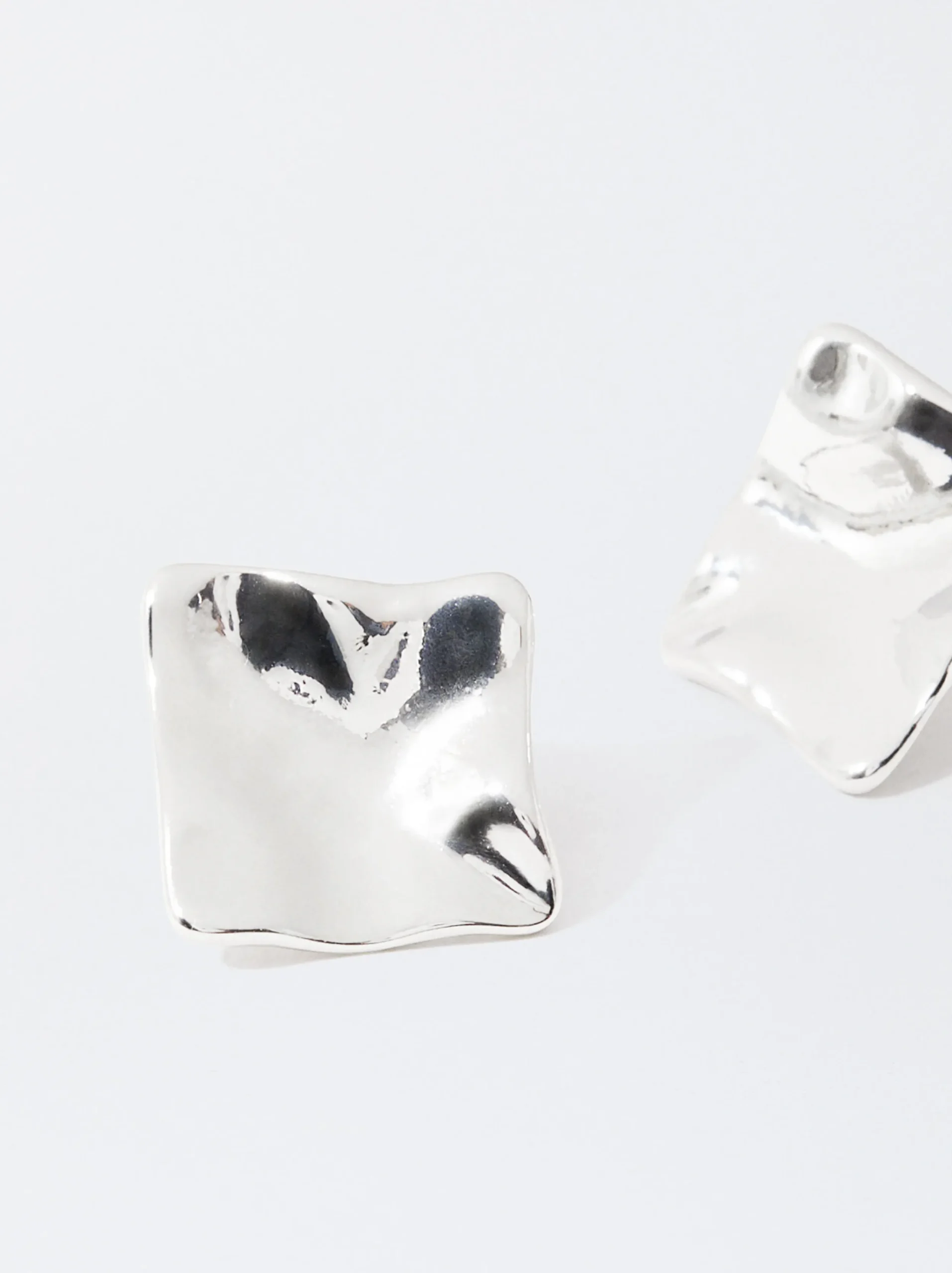 PARFOIS Pendientes s Relieve Plateado Fashion