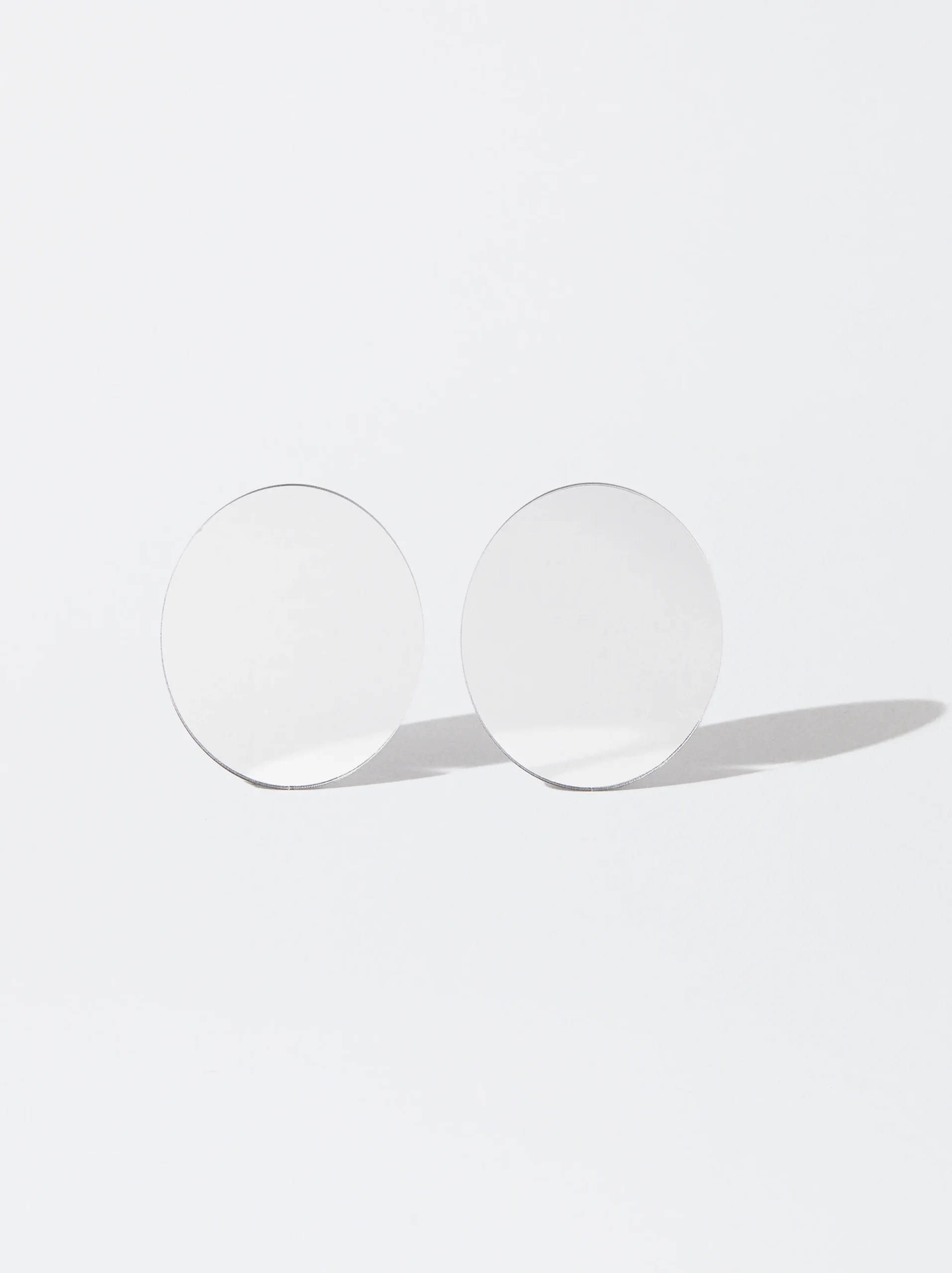 PARFOIS Pendientes Redondos Plateado New