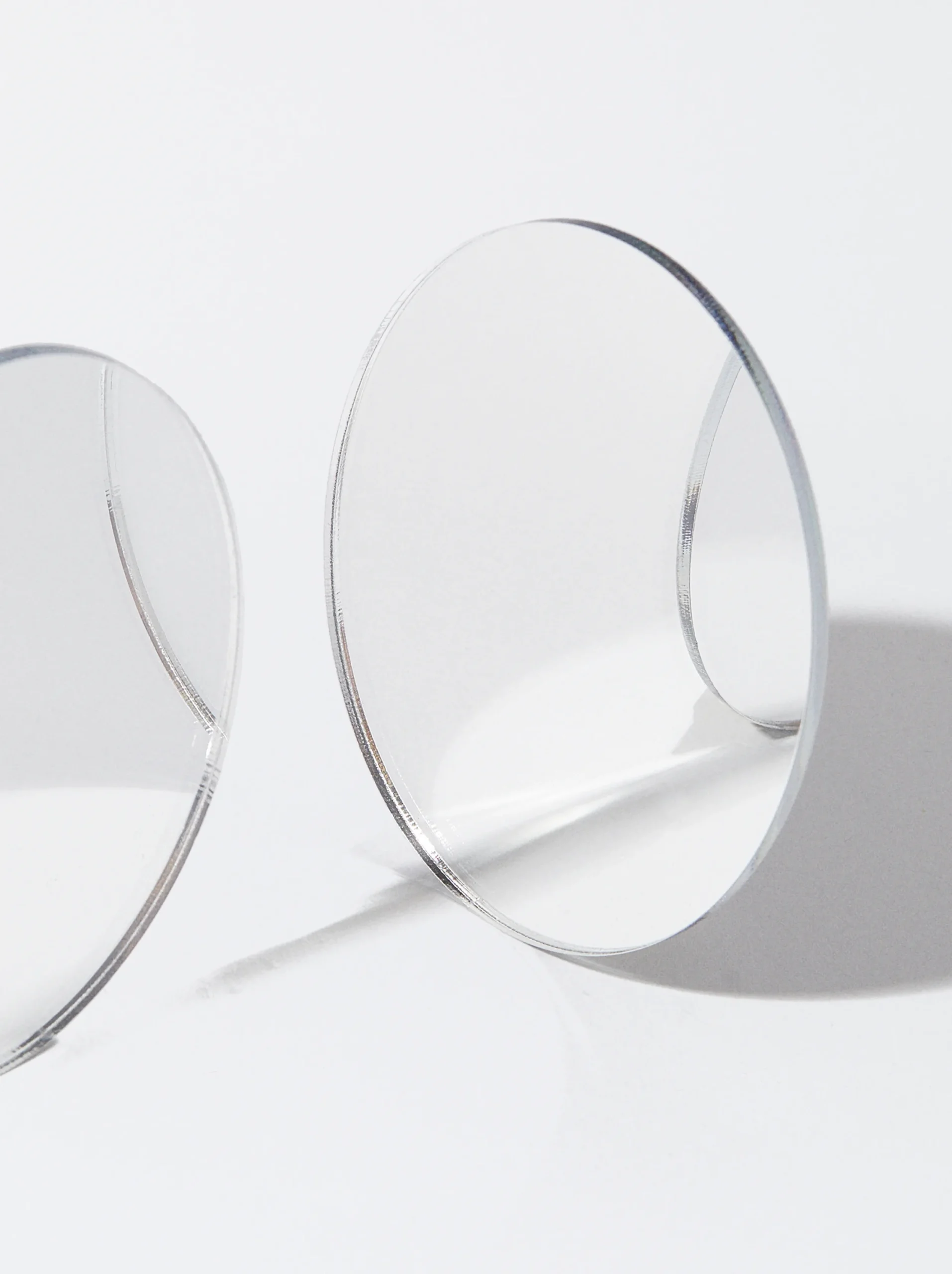 PARFOIS Pendientes Redondos Plateado New