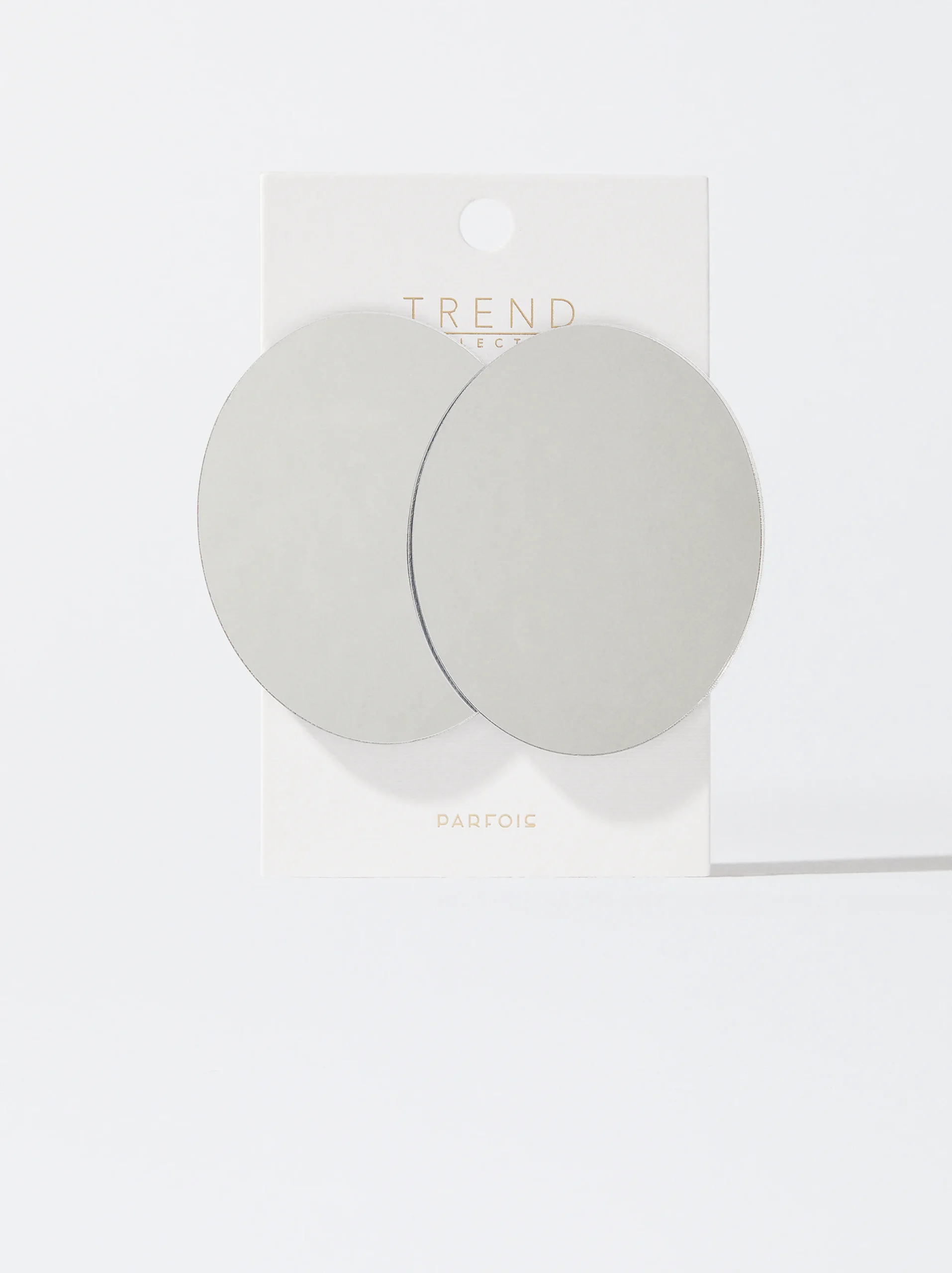 PARFOIS Pendientes Redondos Plateado New