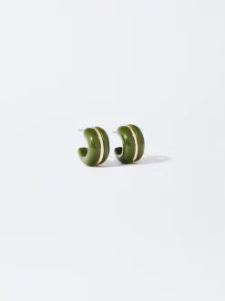 PARFOIS Pendientes Resina Verde Best Sale