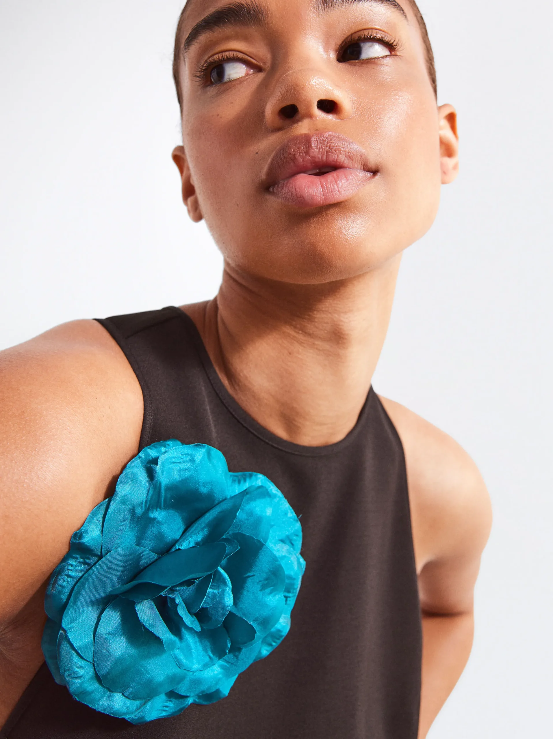PARFOIS Pinza / Broche Con Flor Azul Fashion