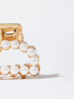 PARFOIS Pinza De Pelo Con Perlas Blanco Sale