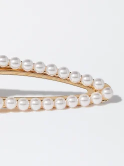 PARFOIS Pinza De Pelo Con Perlas Blanco Online