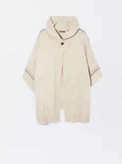 PARFOIS Poncho De Punto Con Capucha Beige Outlet