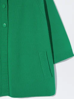 PARFOIS Poncho De Punto Con Cuello Redondo Verde Store