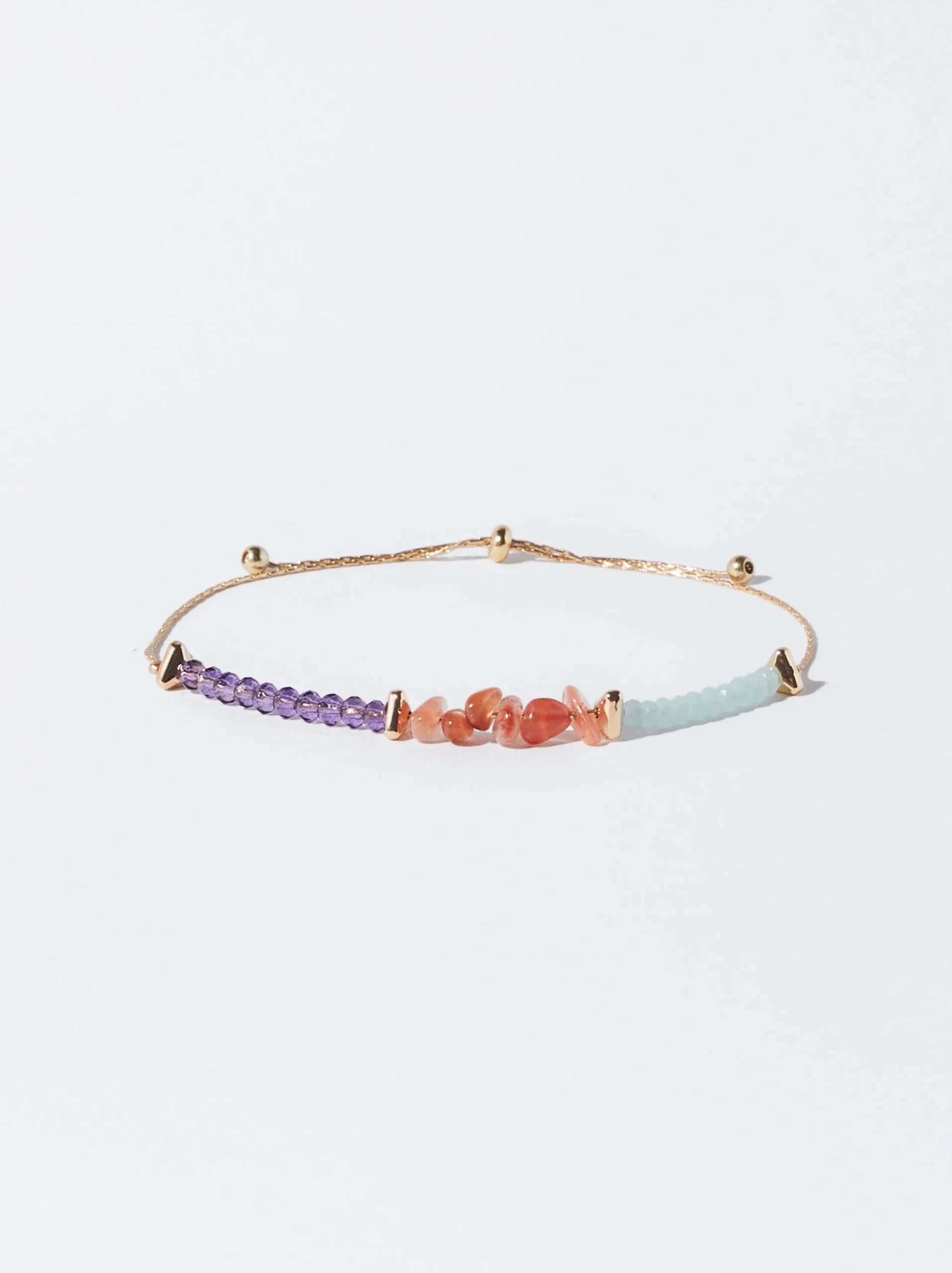 PARFOIS Pulsera Ajustable Con Piedra Multicor Cheap