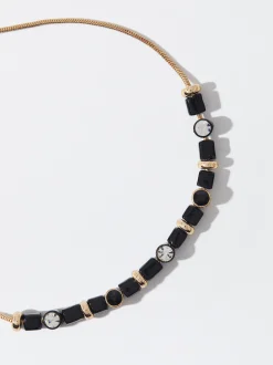 PARFOIS Pulsera Ajustable Con Resina Negro Outlet