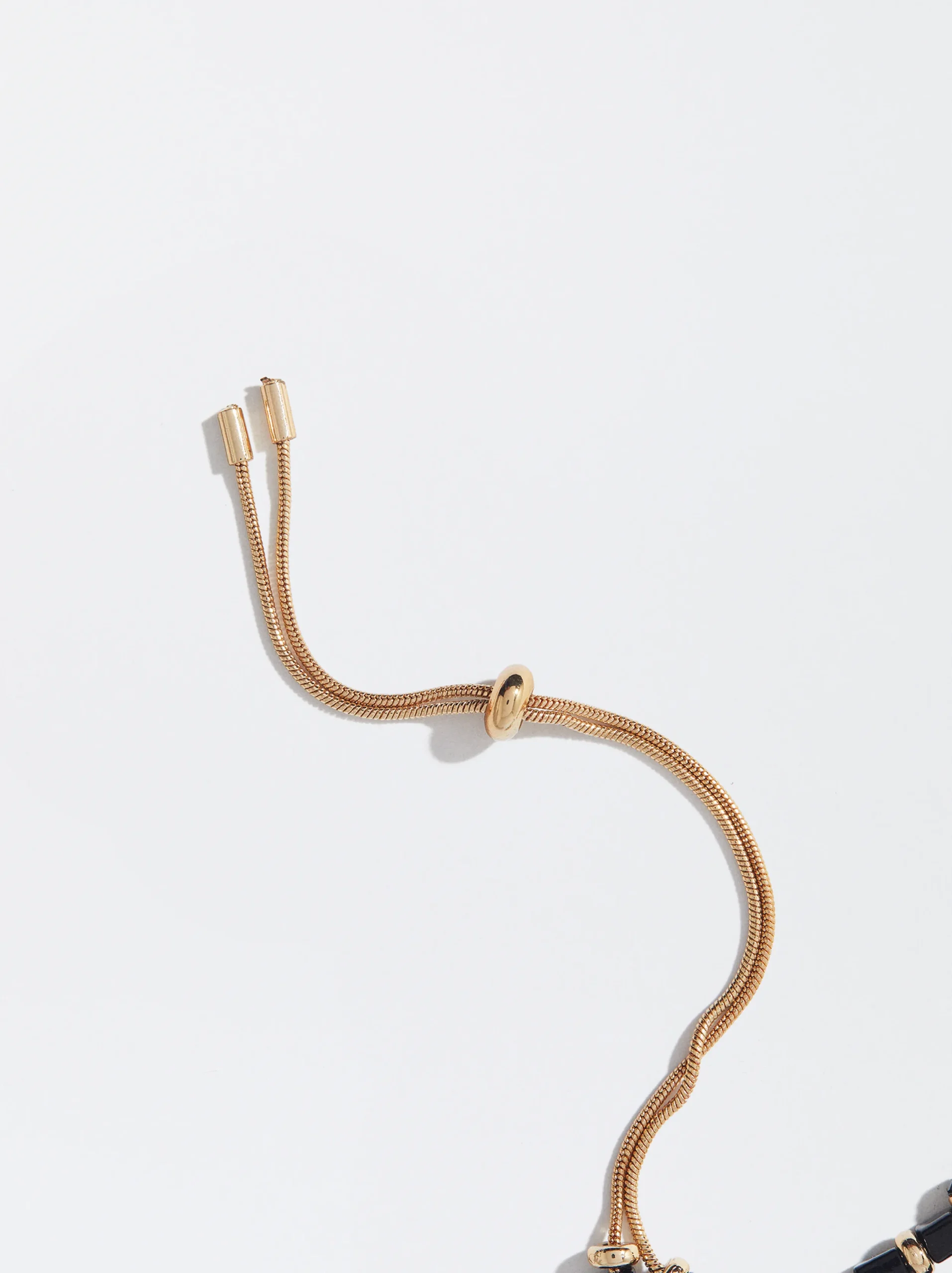 PARFOIS Pulsera Ajustable Con Resina Negro Outlet