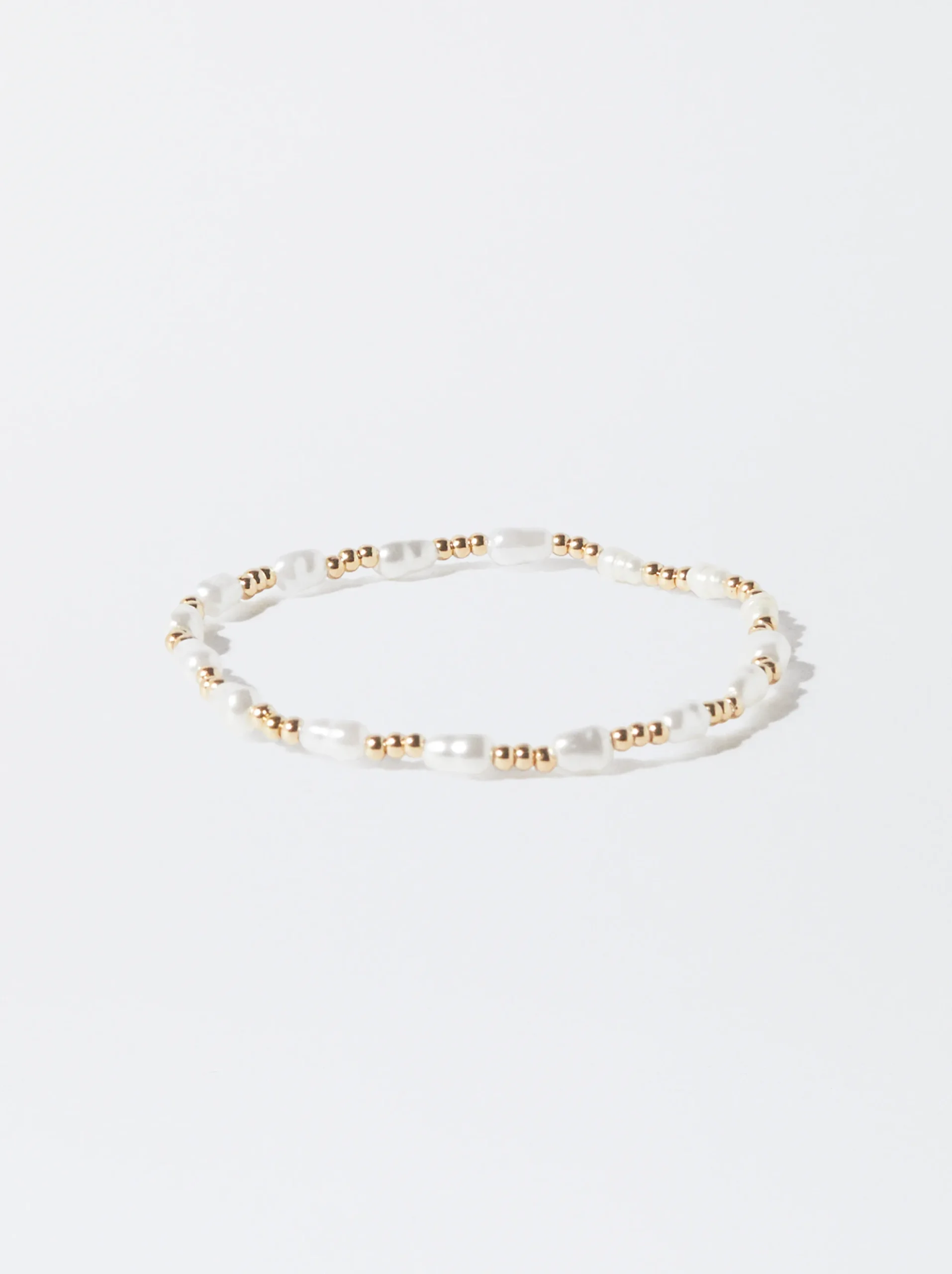 PARFOIS Pulsera Con Perla De Agua Dulce Dorado Cheap