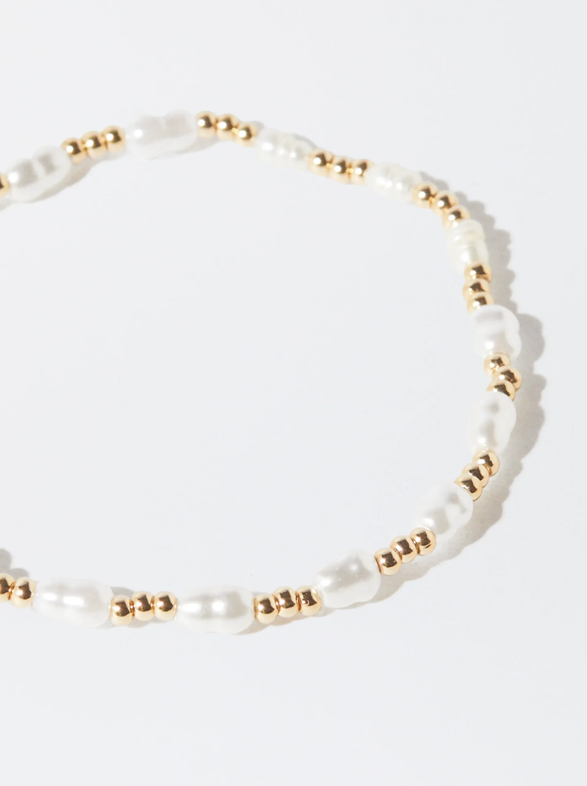 PARFOIS Pulsera Con Perla De Agua Dulce Dorado Cheap