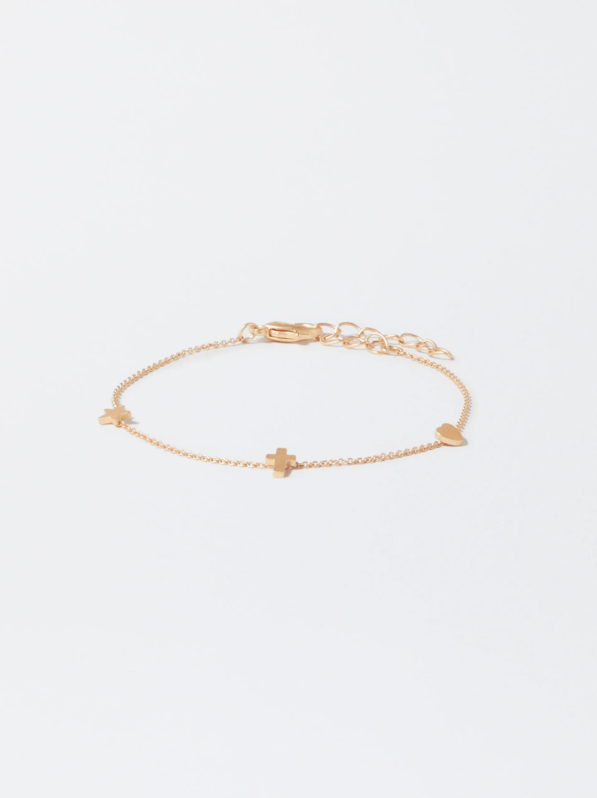 PARFOIS Pulsera Dorada Con Charms Dorado Fashion