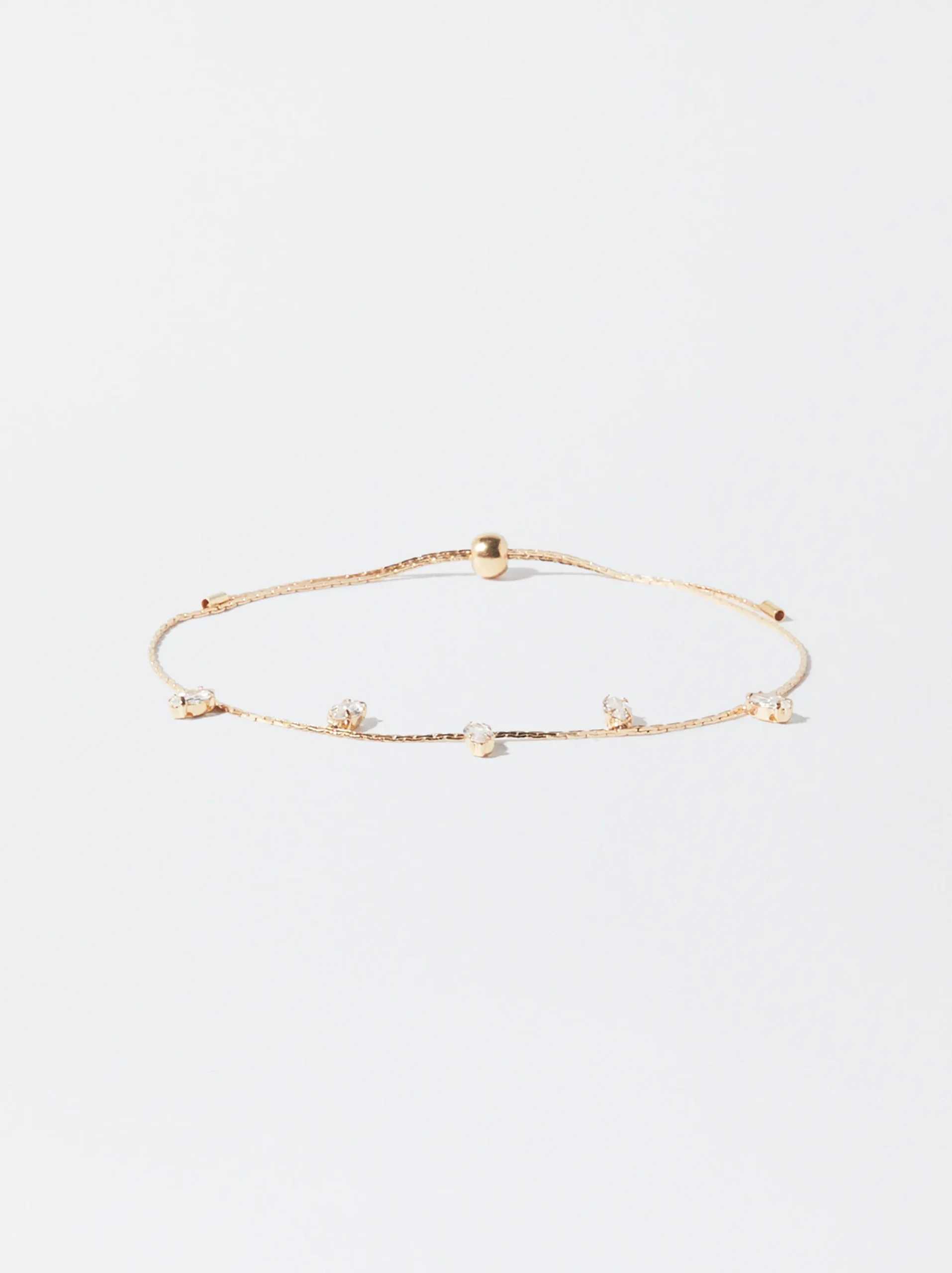 PARFOIS Pulsera Dorada Con Circonitas Discount