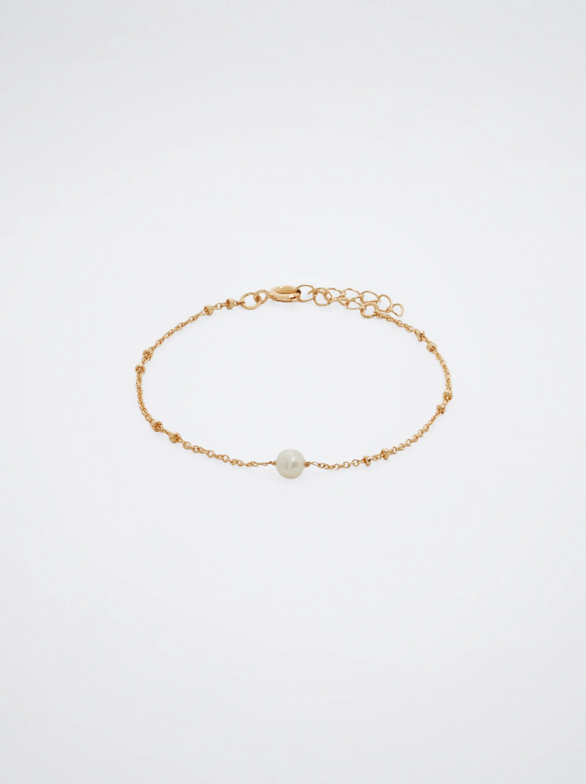 PARFOIS Pulsera Dorada Con Perla Dorado Discount