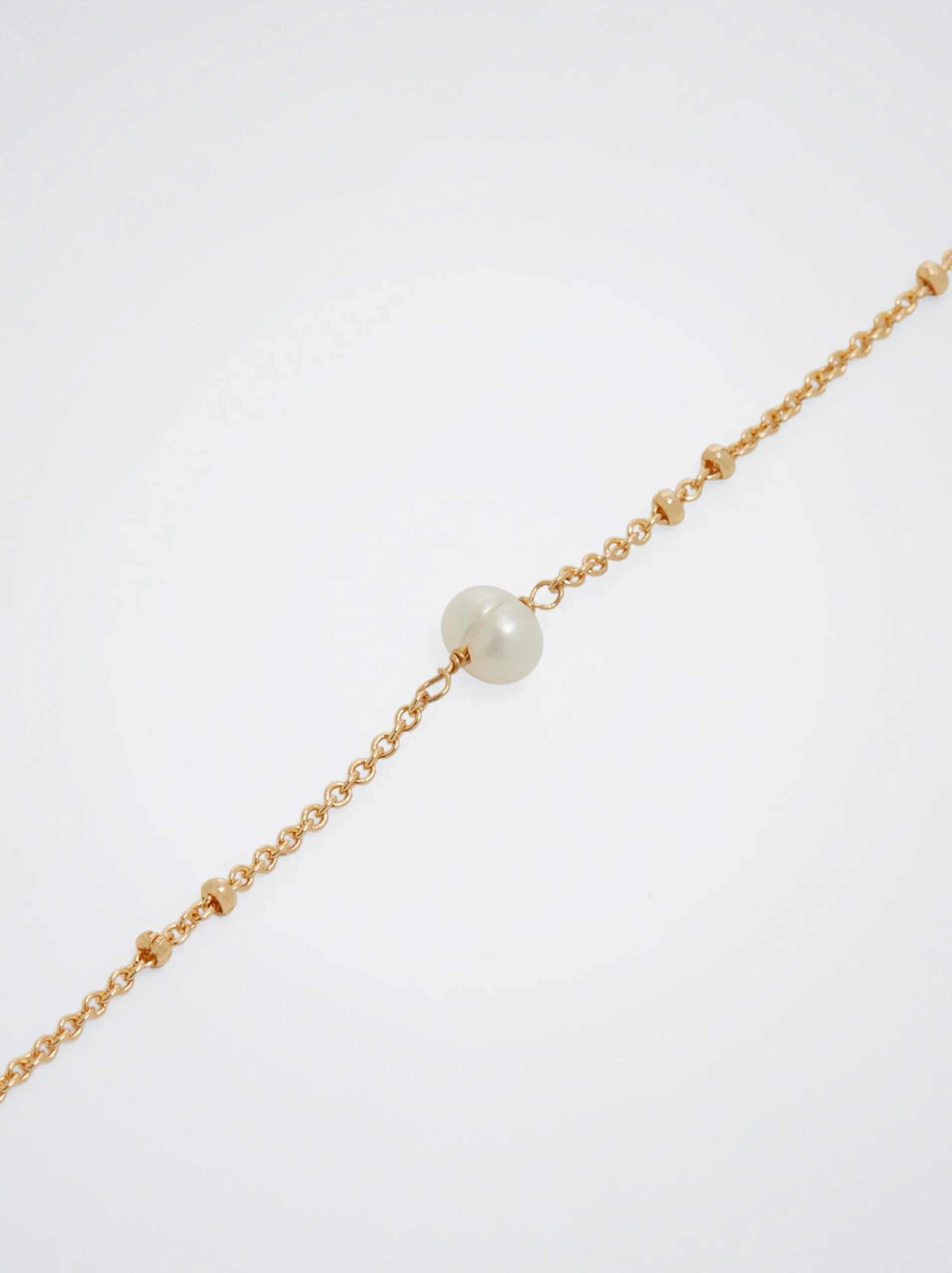 PARFOIS Pulsera Dorada Con Perla Dorado Discount