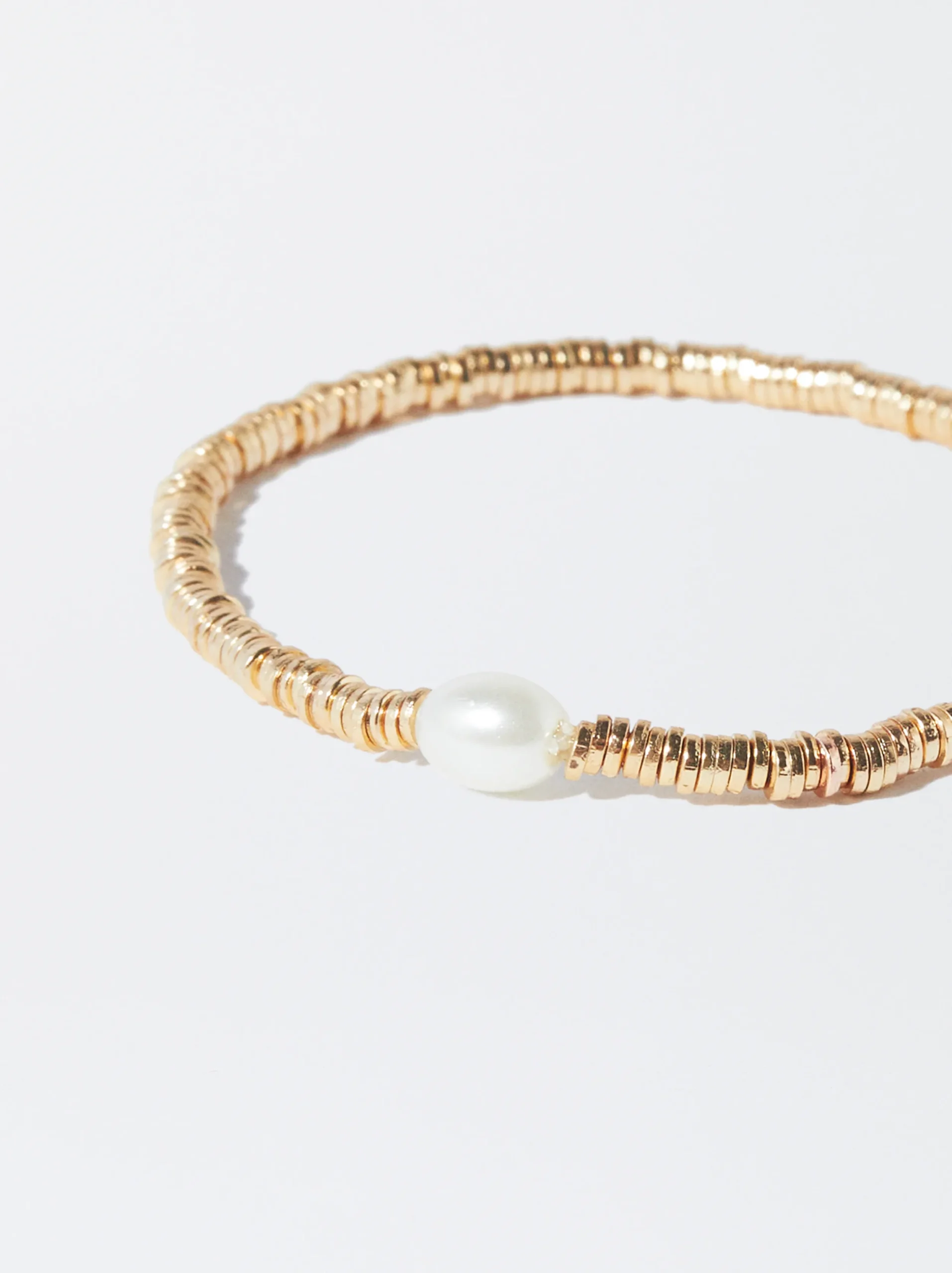 PARFOIS Pulsera Dorada Con Perla Dorado Hot