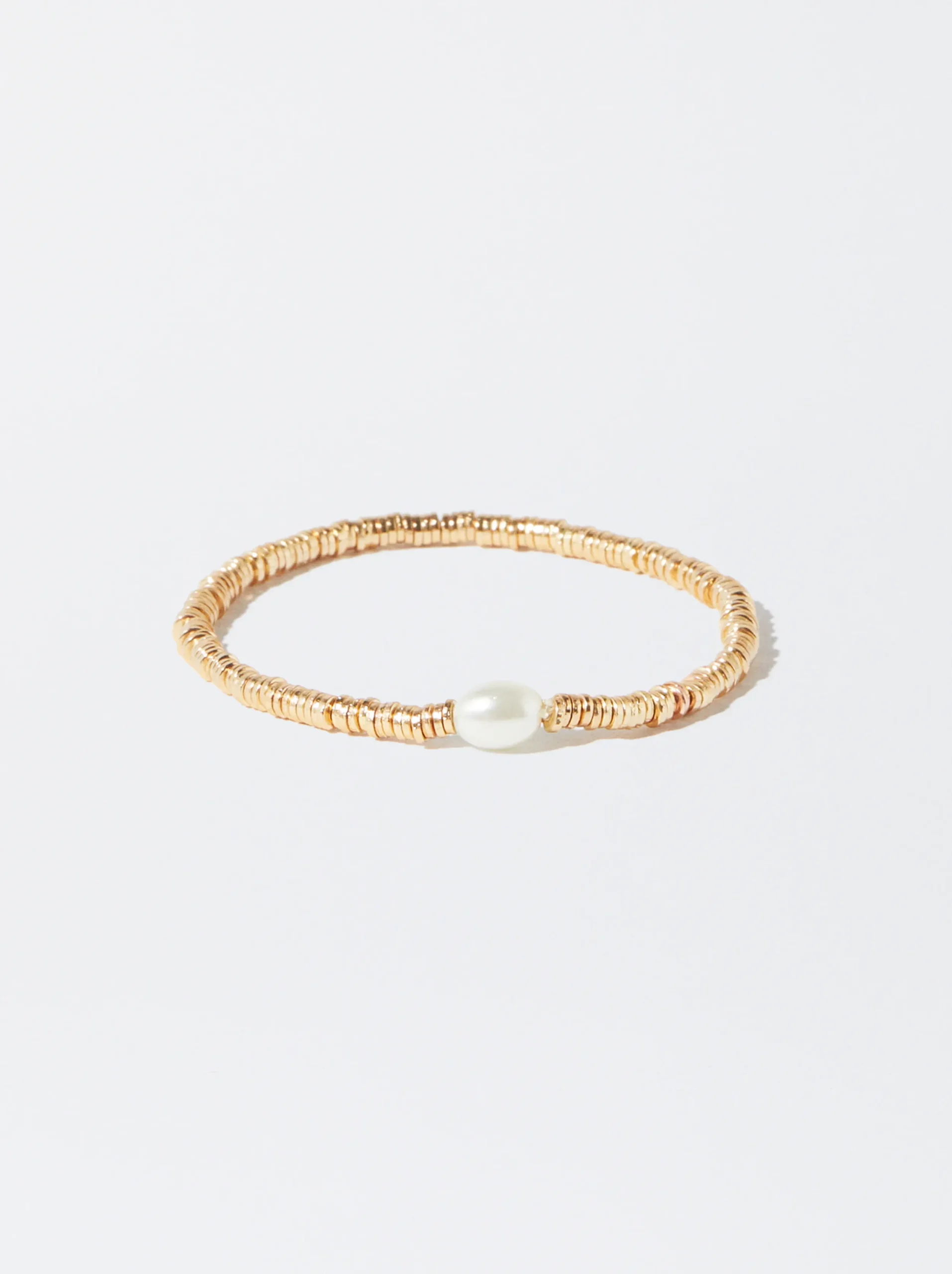 PARFOIS Pulsera Dorada Con Perla Dorado Hot