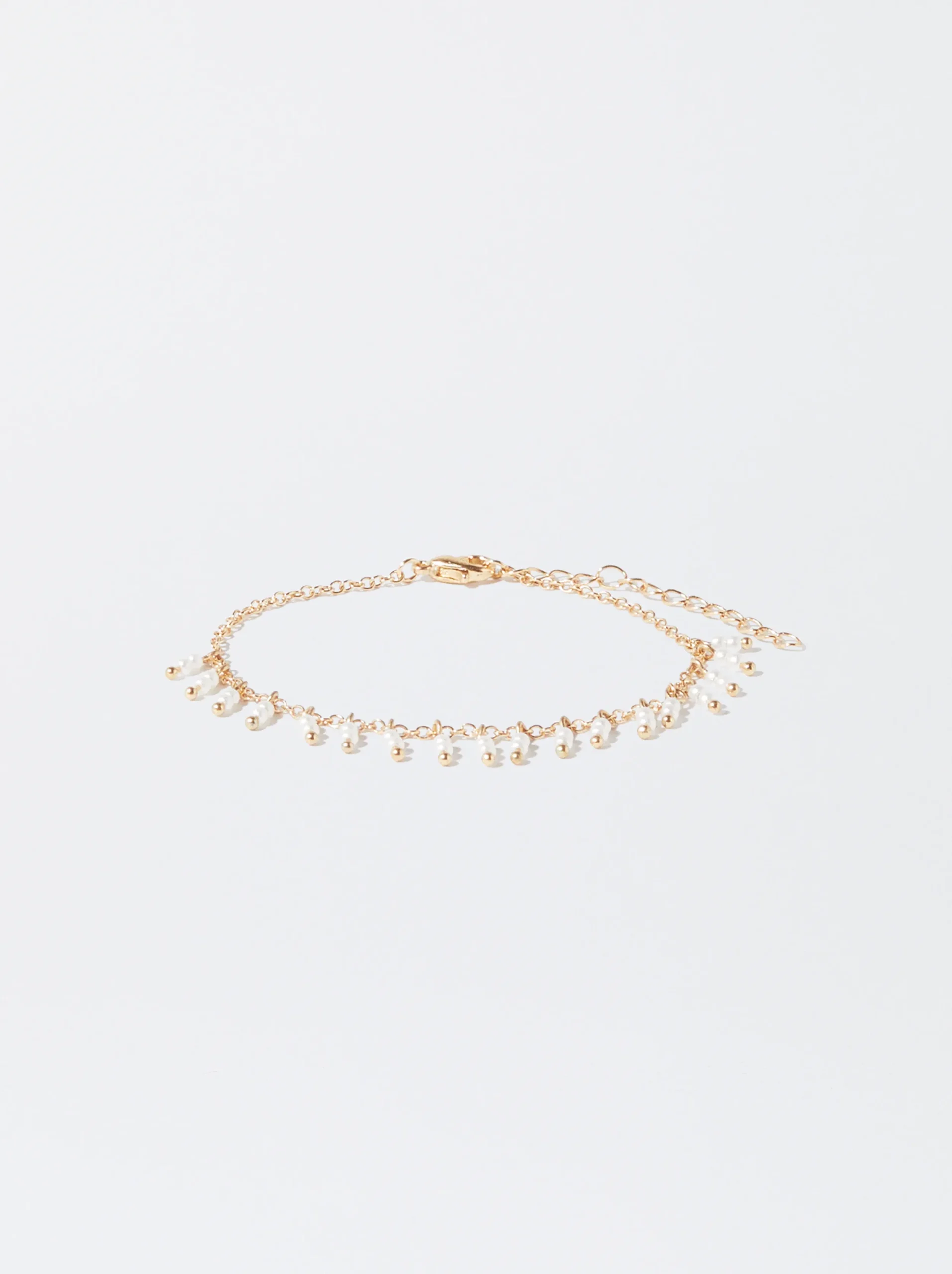 PARFOIS Pulsera Dorada Con Perlas Dorado Cheap