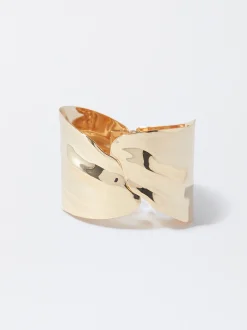 PARFOIS Pulsera Dorada Con Relieve Dorado Flash Sale