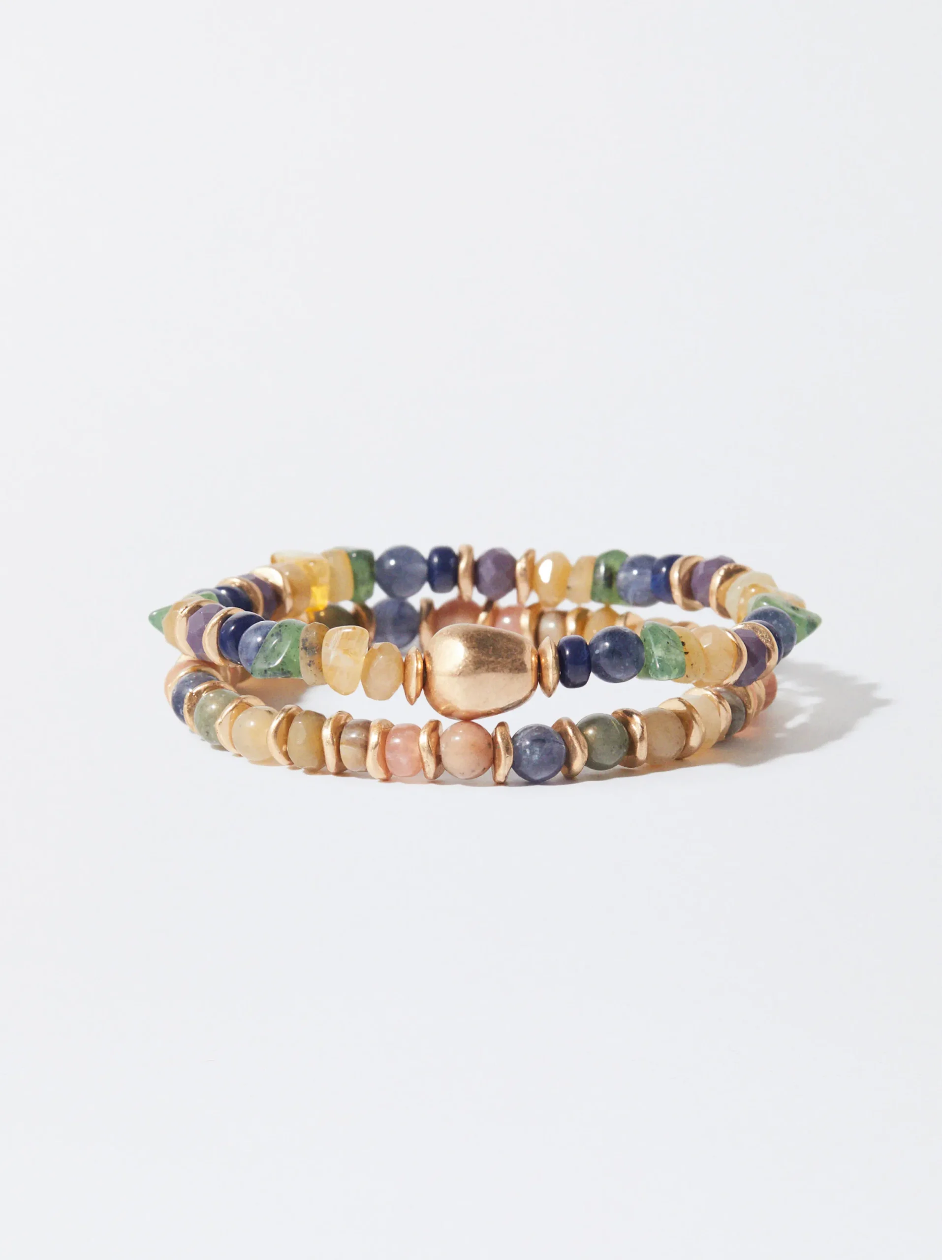 PARFOIS Pulsera Elástica Con Piedras Multicor Online