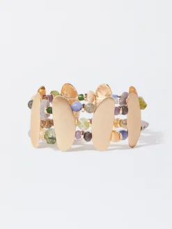 PARFOIS Pulsera Elástica Con Piedras Multicor Sale