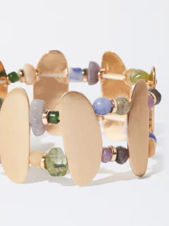 PARFOIS Pulsera Elástica Con Piedras Multicor Sale