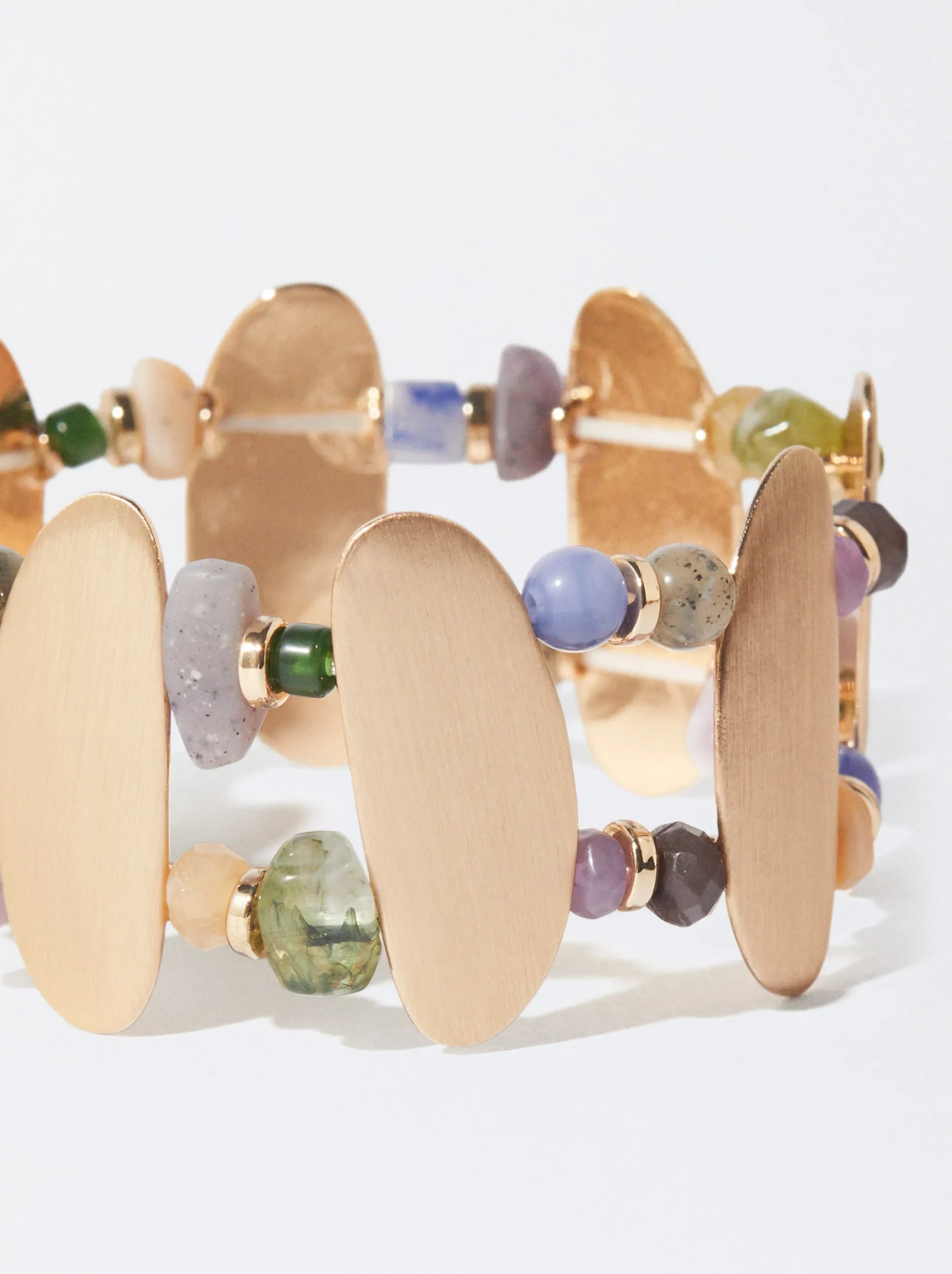 PARFOIS Pulsera Elástica Con Piedras Multicor Sale